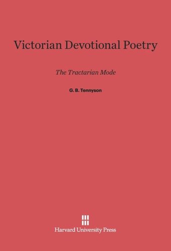 Victorian Devotional Poetry: The Tractarian Mode