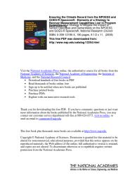 Ensuring the Climate Record from the NPOESS and GOES-R Spacecraft: Elements of a Strategy to Recover Measurement Capabilities Lost in Program Restructuring