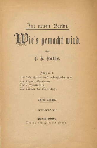 Im neuen Berlin. Wie's gemacht wird