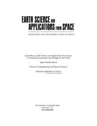 Earth Science and Applications from Space: Urgent Needs and Opportunities to Serve the Nation
