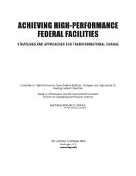 Achieving High-Performance Federal Facilities: Strategies and Approaches for Transformational Change