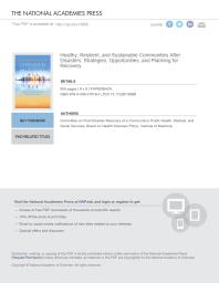 Healthy, Resilient, and Sustainable Communities after Disasters: Strategies, Opportunities, and Planning for Recovery