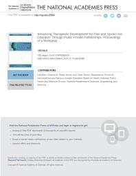 Advancing Therapeutic Development for Pain and Opioid Use Disorders Through Public-Private Partnerships: Proceedings of a Workshop