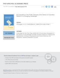 An Evaluation of the Public Schools of the District of Columbia: Reform in a Changing Landscape