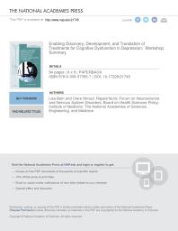 Enabling Discovery, Development, and Translation of Treatments for Cognitive Dysfunction in Depression: Workshop Summary