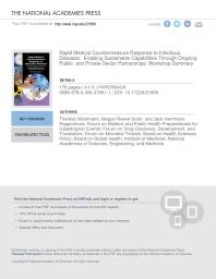 Rapid Medical Countermeasure Response to Infectious Diseases: Enabling Sustainable Capabilities Through Ongoing Public- and Private-Sector Partnerships: Workshop Summary