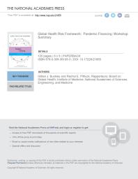 Global Health Risk Framework: Pandemic Financing: Workshop Summary