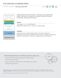 Global Health Risk Framework: Resilient and Sustainable Health Systems to Respond to Global Infectious Disease Outbreaks: Workshop Summary