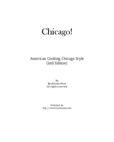Chicago!: American Cooking Chicago Style