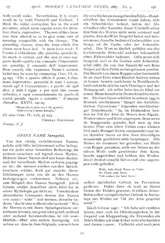 Odins Name Sanngetal (Othin, Wodan, Wotan)