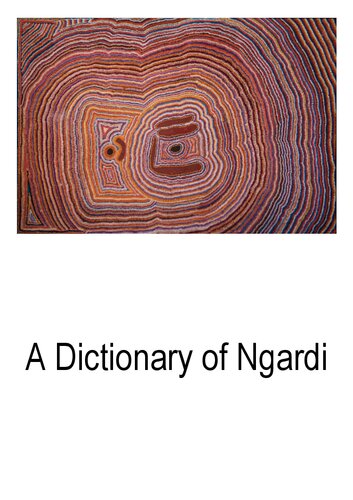 A dictionary of Ngardi