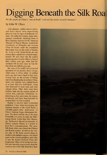 Digging beneath the Silk Road