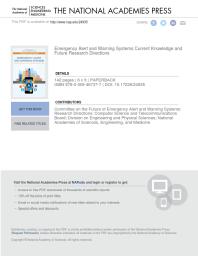 Emergency Alert and Warning Systems: Current Knowledge and Future Research Directions