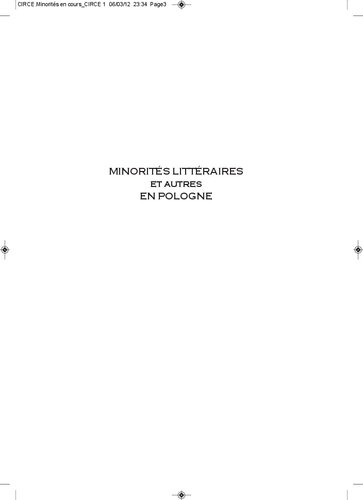 Minorités littéraires et autres en Pologne