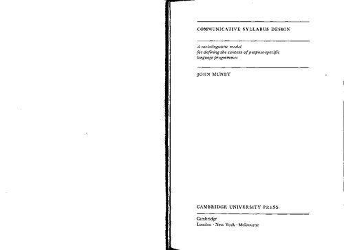 Communicative syllabus design