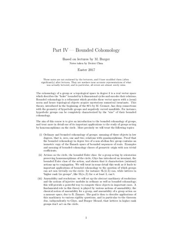 Bounded Cohomology