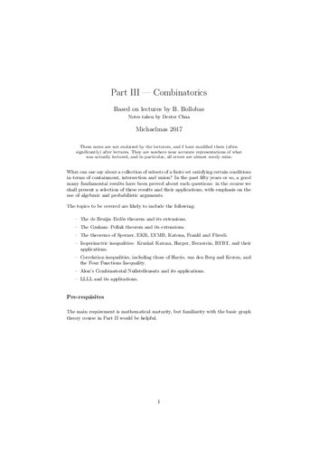 Combinatorics