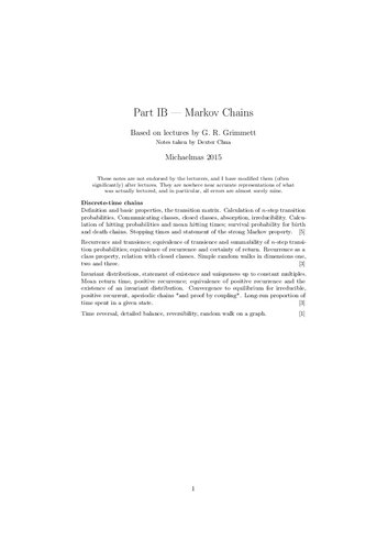 Markov Chains