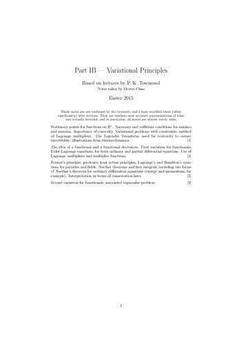 Variational Principles