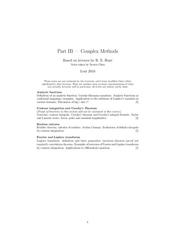 Complex Methods