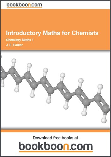Introductory Maths for Chemists: Chemistry Maths 1