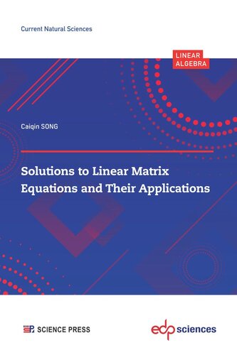 Solutions to Linear Matrix Equations and Their Applications