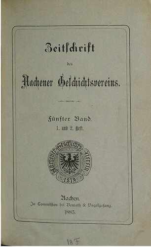 Zeitschrift des Aachener Geschichtsvereins