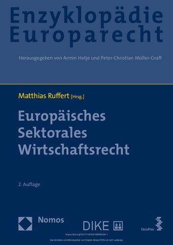 Europaisches Sektorales Wirtschaftsrecht