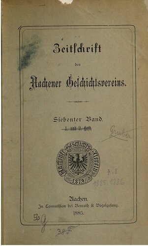 Zeitschrift des Aachener Geschichtsvereins