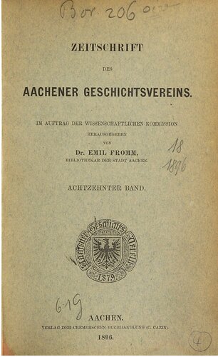 Zeitschrift des Aachener Geschichtsvereins