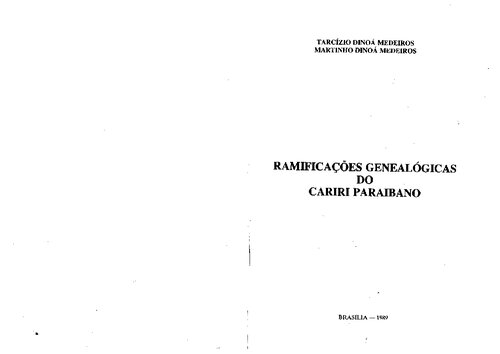 Ramificações genealógicas do Cariri paraibano