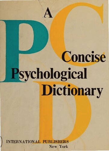 A Concise Psychological Dictionary