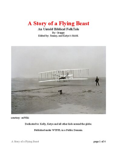 Biblical : A Story of a flying Beast - An Untold (American) FolkTale