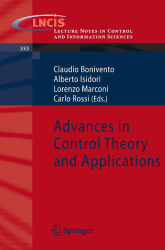 Advances in Control Theory and Applications