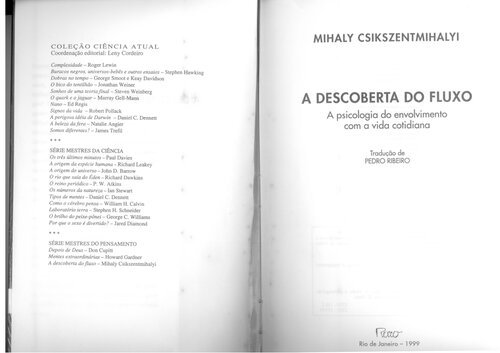 A Descoberta do Fluxo - A psicologia do envolvimento com a vida cotidiana