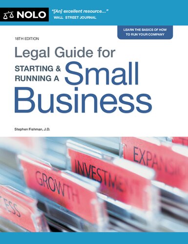Legal Guide for Starting & Running a Small Business 18TH EDITION
