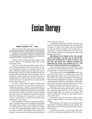Essiac Tea Formula (For Cancer)  by Rene Caisse