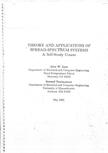 Theory and Applications of Spread Spectrum Systems - A Self-study Course