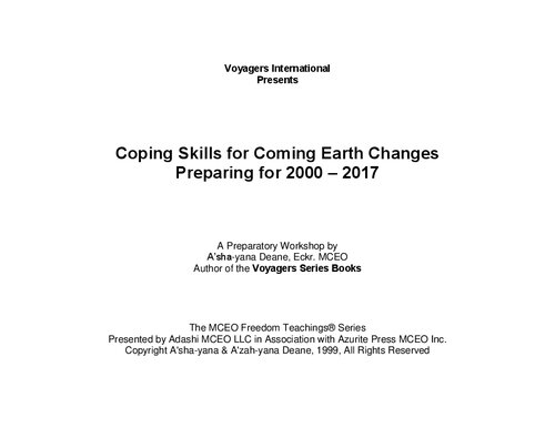 Coping Skills for Coming Earth Changes (Preparing for 2000-2017)