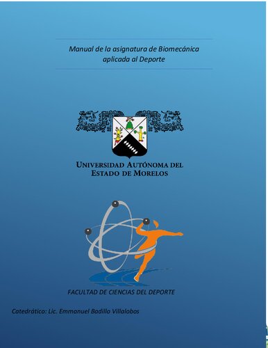 Manual de la asignatura de Biomecánica aplicada al Deporte