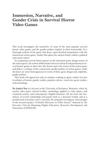 Immersion, Narrative, and Gender Crisis in Survival Horror Video Games