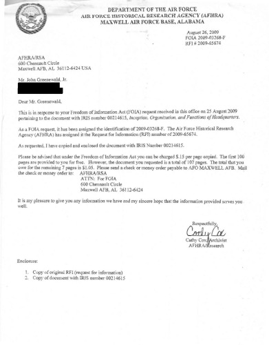 The Inception, Organization and Functions of Headquarters, U.S. Strategic Air Forces in Europe