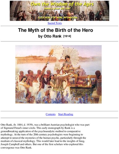 The Myth of the Birth of the Hero