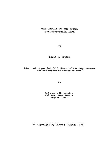 The Origin of the Greek Tortoise-shell Lyre