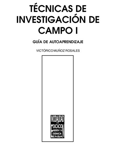Técnicas de investigación de campo 1