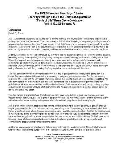 Doorways Through Time Transcript