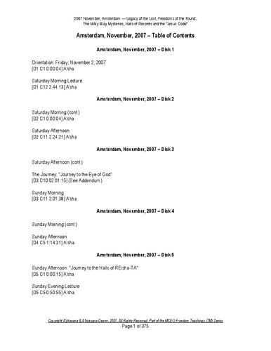 The Milky Way Mysteries Transcript