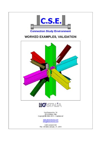 C.S.E. Connection Study Envirorment: Worked Examples, Validation