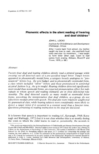 Cognition, Vol. 6, No. 3