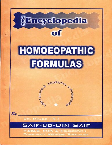 The Encyclopedia of Homoeopathic Formulas